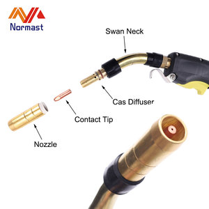 Mỏ hàn MIG MAG BND 200A làm mát bằng khí, súng hàn công nghiệp, cáp 3M 5M, đầu nối <span class=keywords><strong>Euro</strong></span>, ít bắn tung tóe, hàn nhôm thép - Product Image 3