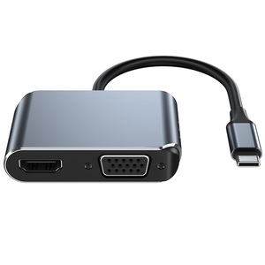 C型至4K HDMI VGA <span class=keywords><strong>USB</strong></span> <span class=keywords><strong>3.0</strong></span> PD适配器5合1 <span class=keywords><strong>usb</strong></span>-c <span class=keywords><strong>USB</strong></span> C多端口集线器对接适配器音频端口