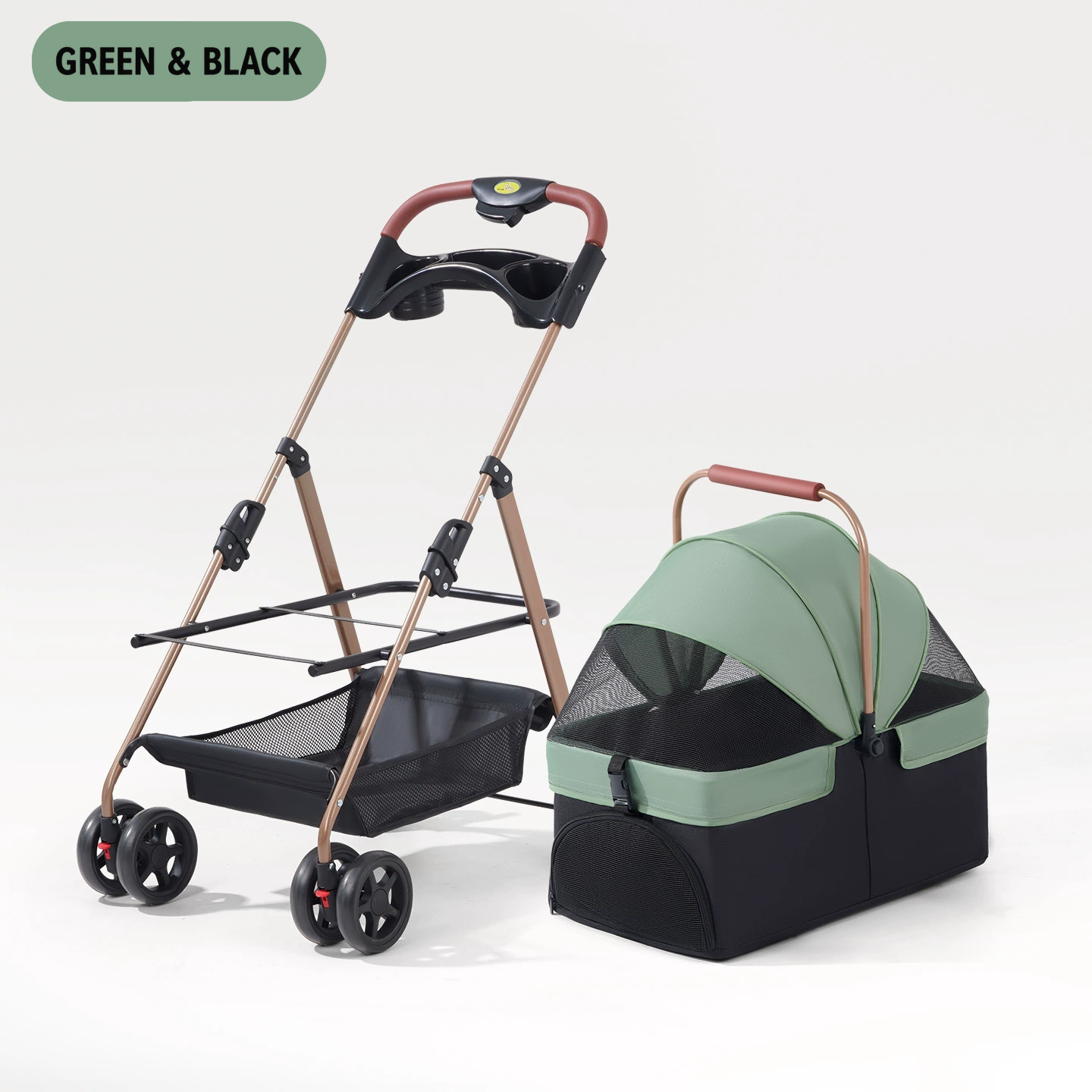 Vert-noir avec plateau de service amovible