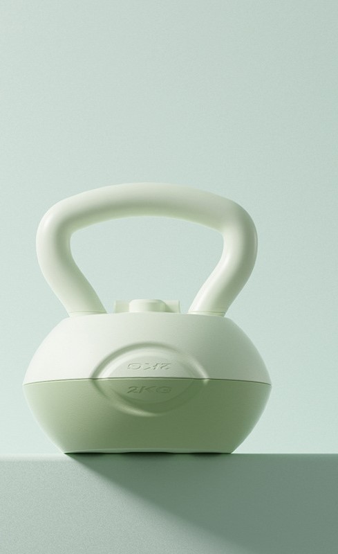 Kettlebell vert de 2 à 4 kg - poids ajustable
