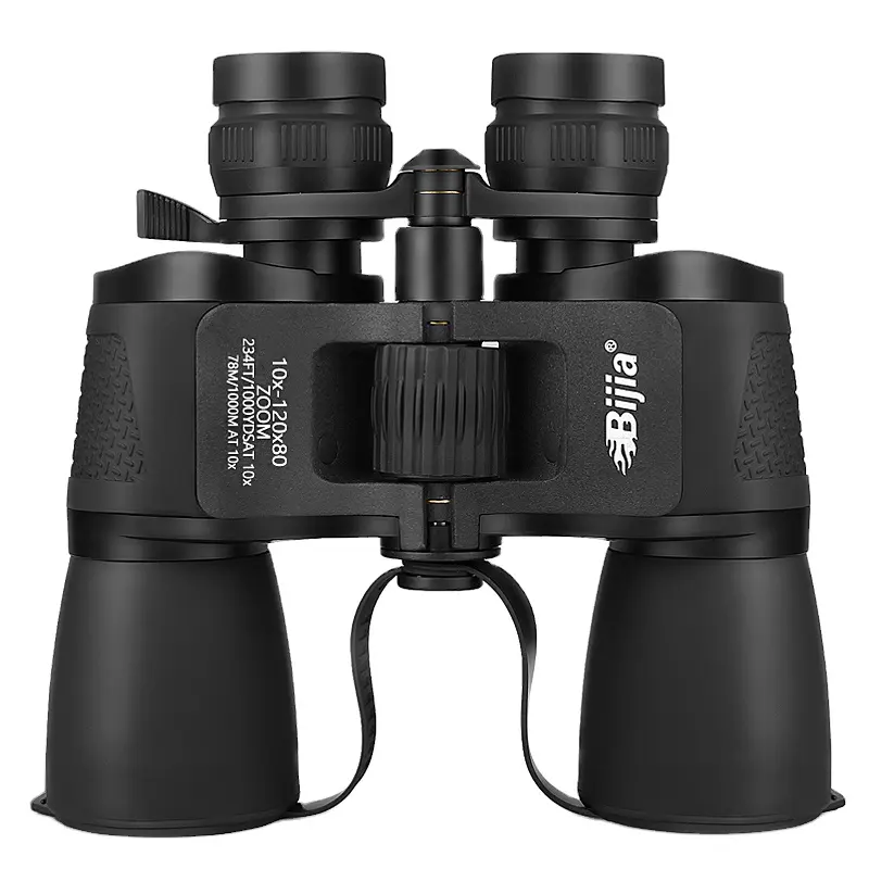 BIJIA 10-120x80 telescópio binocular profissional de alta potência para caça, binóculos com zoom de longo alcance e alta qualidade