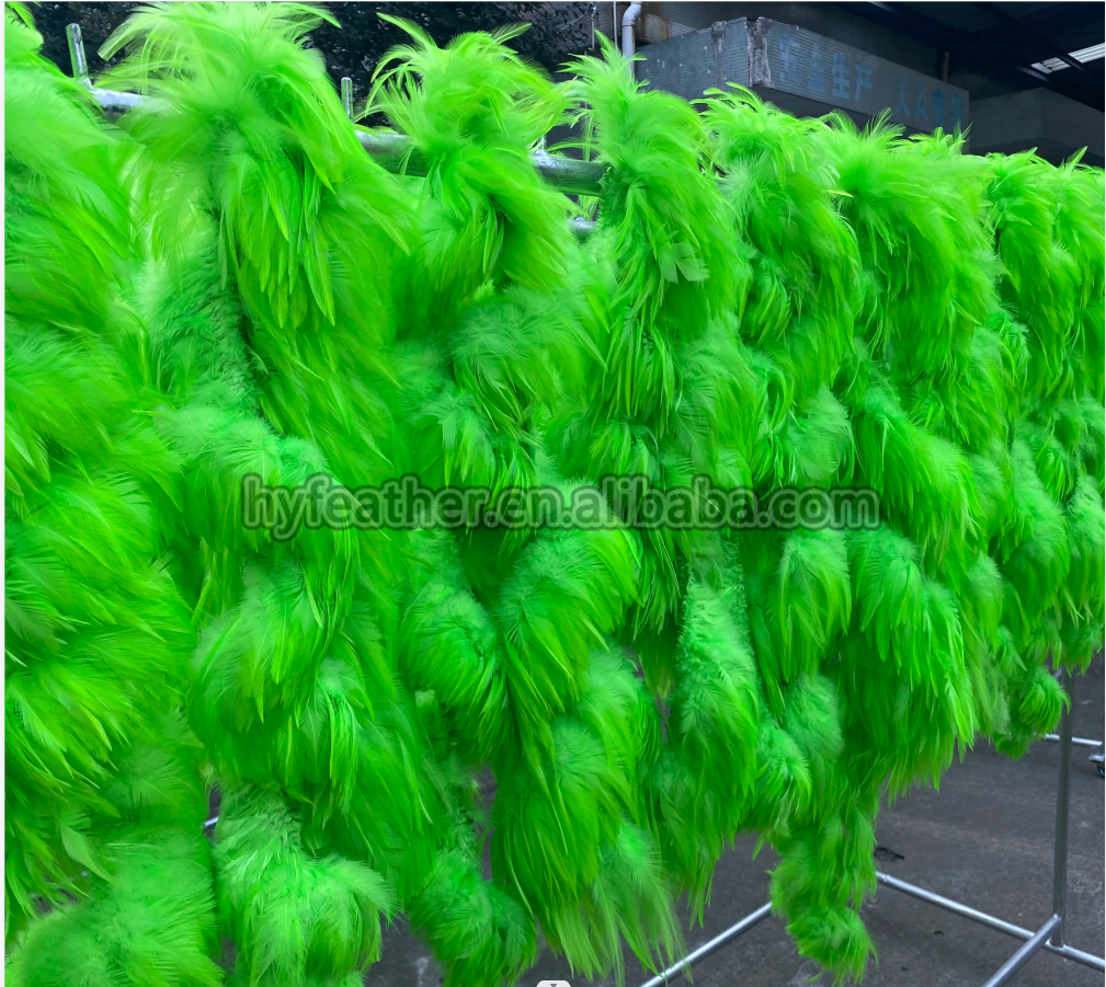 lime green saddle feather