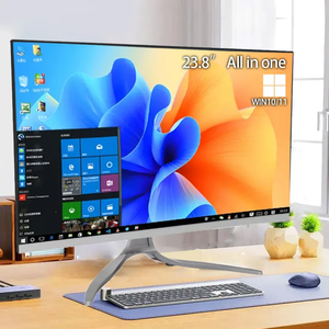 Diseño Barebone todo en uno computadora de escritorio PC 23,8 "AIO I3 I5 I7 procesador 8GB RAM 128GB SSD OEM computadora de escritorio PC todo en uno - Product Image 1