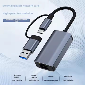 Custom Logo USB3.0 <strong>Type</strong> C to RJ45 Gigabit <strong>Network</strong> Adapter 1000Mbps Stable Transmission <strong>2</strong> in 1 USB <strong>Type</strong> c Lan Adapter - Product Image 6