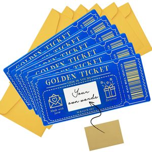 บัตรขูดรางวัลรางวัลการพิมพ์แบบกำหนดเองบัตรทอง6ชิ้น - Product Image 1