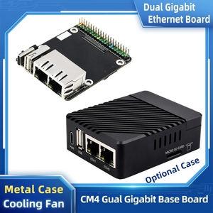Mini scheda Base Ethernet Dual Gigabit per Raspberry Pi Compute modulo 4 (CM4 non incluso), connettore RJ45, intestazione GPIO 40pin