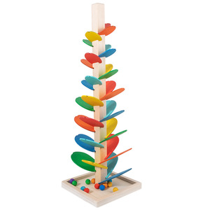 Large Wooden Rainbow Music Tree <strong>Toy</strong> Sound Tree, Ball Run Free <strong>Installation</strong> for Toddler - Product Image 1