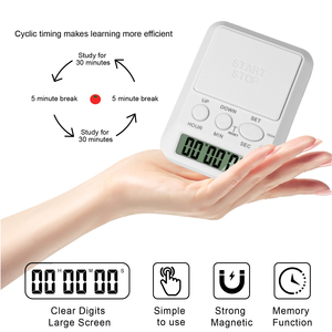多機能電子時計タイマージム、休憩時間、料理、会議、教室用のかわいいタイマーデジタル - Product Image 2