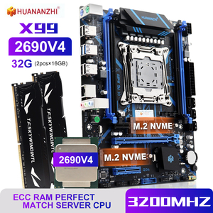 X99 QD4 LGA 2011-3 XEON X99 anakart desteği Intel E5 2690 2699 2697 2680 2670 V3 V4 işlemci DDR4 RECC NON-ECC bellek - Product Image 3