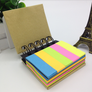 Notas adhesivas fluorescentes personalizadas de 5 colores para estudiantes libreta adhesiva espiral personalizada barata - Product Image 3