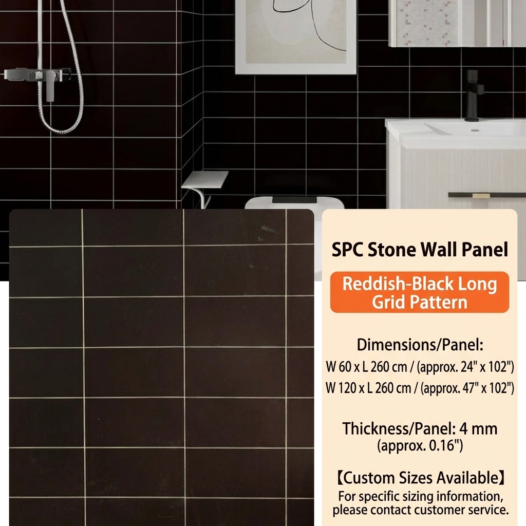 Spc stone-crystal wall panel-black and red long plaid-same style