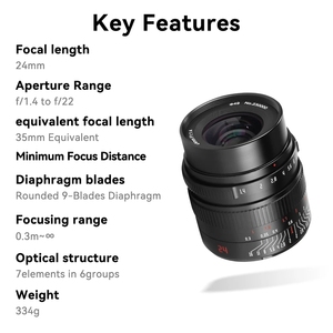 7 zanaatkarlar 7 zanaatkarlar 24mm F1.4 APS-C büyük diyafram Primes Lens için FUJIFILM X X-A1 X-A10 X-A2 X-A3 a-at X-M1 XM2 X-T1 kamera - Product Image 6