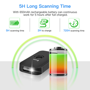 Eyoyo Amazon Hot Android IOS Excel System Symbol 2D QR Code Bluetooth Scanner di codici a barre senza fili per l'inventario del supermercato
