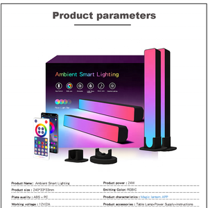 แท่งไฟ LED อัจฉริยะ2ชิ้นพร้อมแอปควบคุม | ไฟ RGB สร้างบรรยากาศสำหรับห้องเล่นเกมพีซี/ทีวีตกแต่งโฮมเธียเตอร์ - Product Image 2