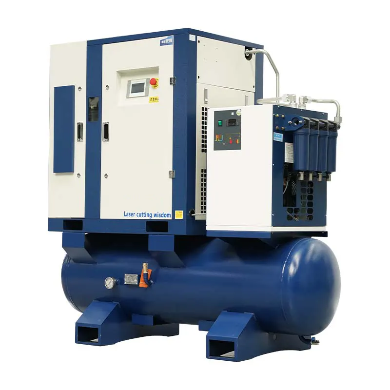 Compresor de aire de tornillo de alimentación de CA personalizado de fabricante profesional industrial para máquina de corte por láser