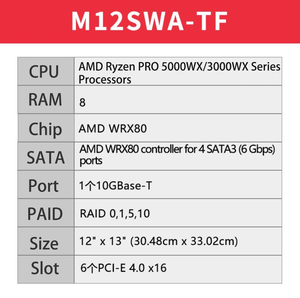 Nuovo Supermicro M12SWATF AMD Threadripper PRO 5000WX/3000WX scheda madre del Server 8 dimm 6 pcie 4.0 10gbps LAN - Product Image 6