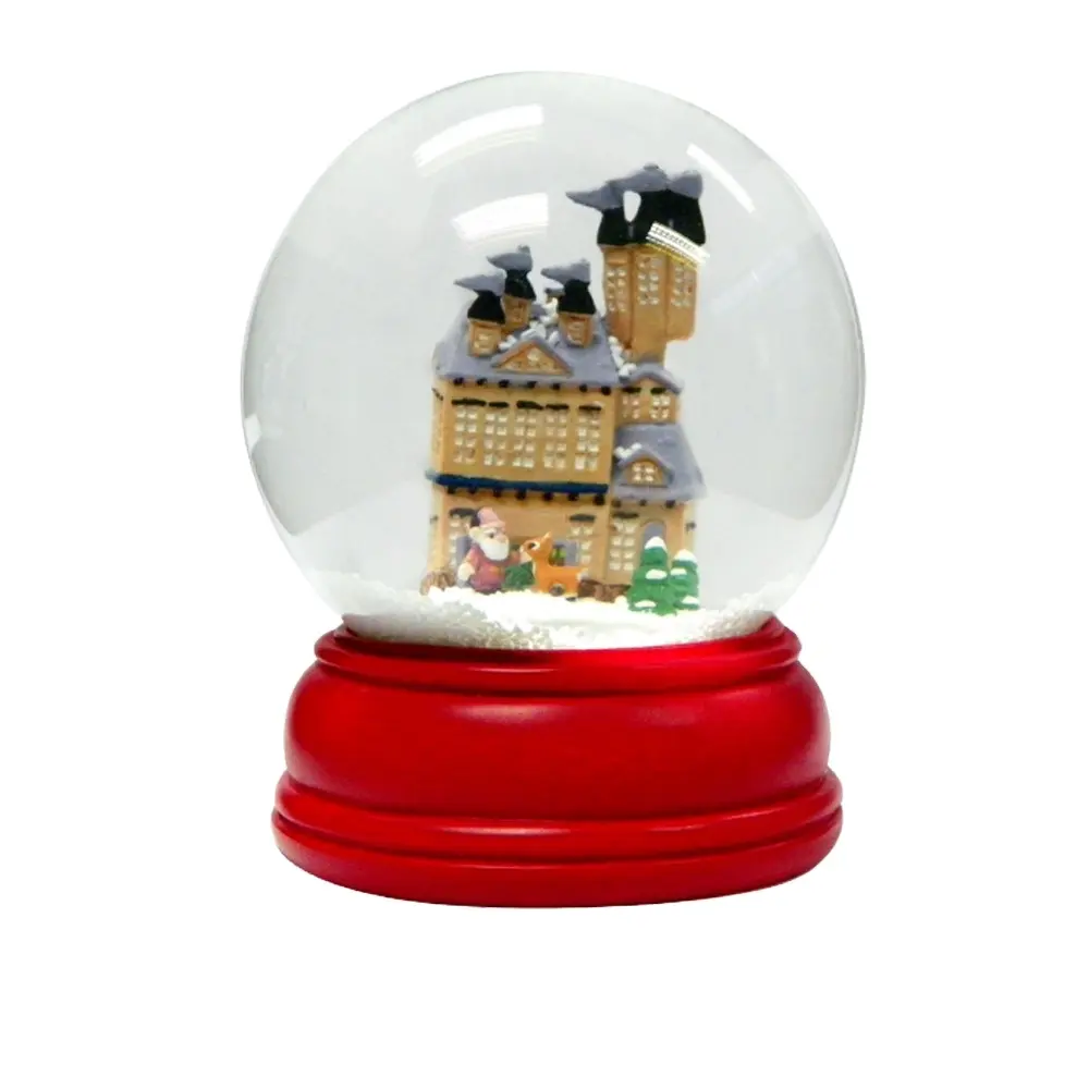 Bola de neve personalizada de diâmetro de 100mm, globo de água personalizado de neve de água para lembrança, bola de glitter de água