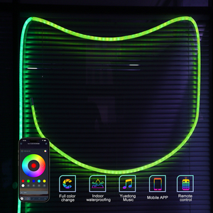 Suez แถบไฟ LED RGB สำหรับตกแต่งห้องเล่นเกม, แถบไฟ LED ควบคุมอัจฉริยะบลูทูธไฟสำหรับเล่นเกม