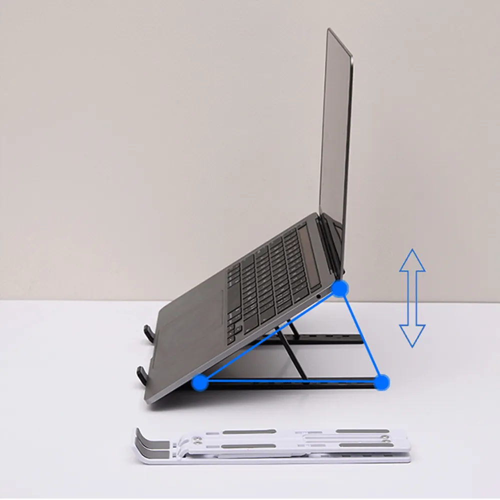 Ready to ShipIn StockFast DispatchPlastic Material Foldable Holder Portable Adjustable Laptop Stand For Macbook Pro