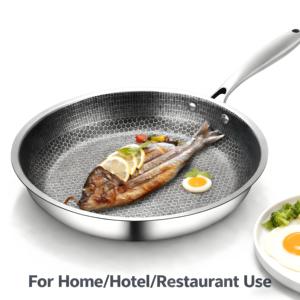 Thiết Kế Hiện Đại Không Dính Chảo Bán Buôn Thép Không Gỉ Tổ Ong Chảo Pan Và Chảo Cảm Ứng Bếp Tương Thích - Product Image 1
