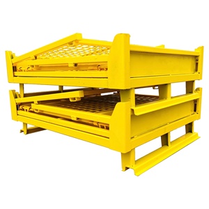 Durable apilable plegable coreano jaula de almacenamiento almacén plegable Metal Rack jaula de almacenamiento malla de alambre contenedor paleta - Product Image 4