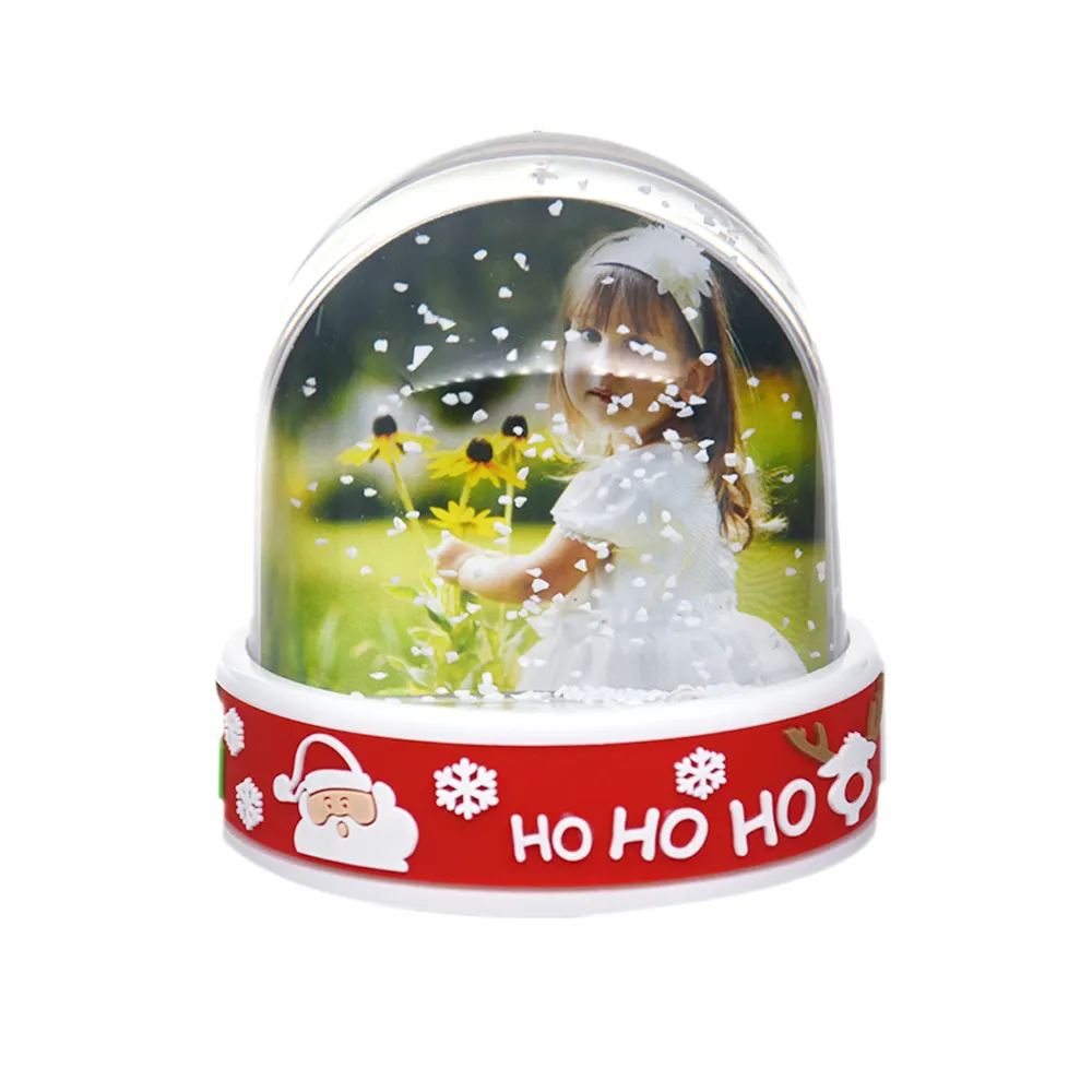 Ourwarm — boule de neige en plastique, décoration intérieure, Souvenir de neige personnalisé avec Photo insertion, LED dôme de neige