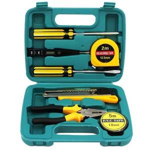 卸売11個ハードウェアツールボックスハンドセット家庭用修理セットツールキットボックス小型ハンドツールセット多機能家庭用DIY用
