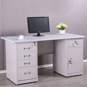 Hot Sell Gaming <strong>Computer</strong> <strong>Desk</strong> 5 Drawers Aand Key Lock Thickened White <strong>Simple</strong> Work Table Steel Office <strong>Computer</strong> <strong>Desk</strong> - Product Image 2