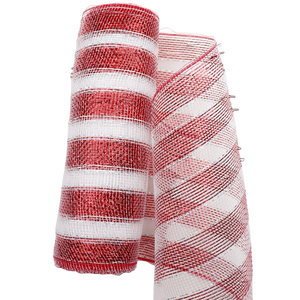 Màu đỏ với màu trắng giáng sinh <span class=keywords><strong>Deco</strong></span> lưới trang trí đám cưới trang trí lưới lưới Quà Tặng vải gói - Product Image 3