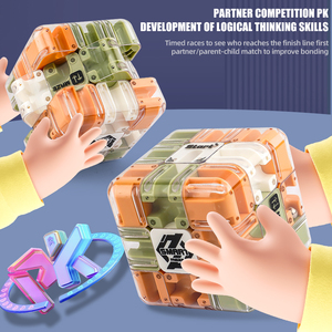 BGL istruzione di terzo ordine 3D cubo labirinto Puzzle giocattolo cuscinetto a sfera in plastica per Fidget Cube per alleviare lo Stress e l'ansia - Product Image 6