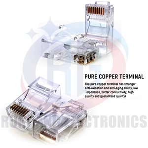 RG Ethernet vergoldeter RJ45-Anschluss Cat5/Cat5e 8 P8C UTP Modularer Stecker für Netzwerk kabels trom/Industrie für Computer zwecke - Product Image 3