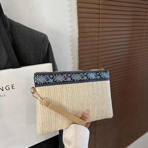 Bán Buôn 2024 Mùa Hè Mới Dân tộc Phong Cách Nhật Bản Retro Túi Xách Phương Tây Nghệ Thuật Dệt Thời Trang Dây Kéo Đóng Cửa Hợp Thời Trang Túi - Product Image 3