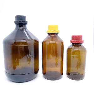 Amber Brown 500ML 1L 2.5L Lab Glass Reagent <strong>Bottle</strong> 1000ml Media Storage Jar With Tamper Proof Lid - Product Image 6