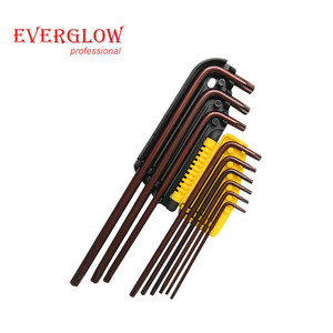 Profesyonel altıgen plus L tipi altıgen elmas anahtarı ekstra uzun kol CRV Torx metrik 9 adet ekstra uzun kol tükenmez alyan anahtarı takımı - Product Image 5