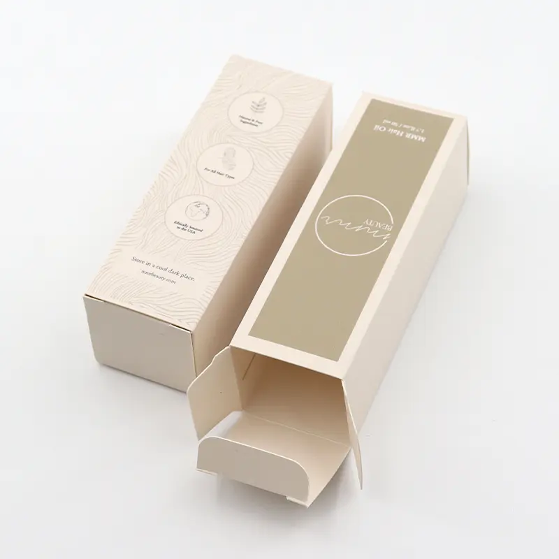 Caixa de papel personalizada para cuidados com a pele, embalagem de produto, papelão dobrado, caixa de cosméticos
