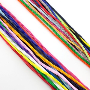 Sudadera con capucha trenzada redonda colorida personalizada, cordón plano Aglet de Metal, cordón para ropa con capucha - Product Image 6