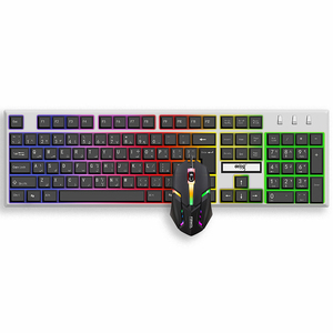 Combinación de teclado y ratón para juegos de ordenador árabe personalizado, juego de ratón y teclado óptico ergonómico para juegos para ordenador de escritorio - Product Image 1