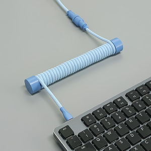 Özel 2 in 1 Aviator kablo-sarmal USB a tipi C hızlı 5A şarj naylon ceket örgü koruyucu bilgisayar mekanik klavyeler için - Product Image 3