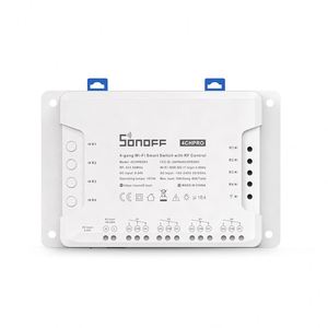 Sonoff 4CH <span class=keywords><strong>R3</strong></span> Pro <span class=keywords><strong>R3</strong></span> 433 mhz4ギャングRFワイヤレスリモートWifiスマートホームスイッチインチングインターロックリレーAlexaGoogle HomeEwelink