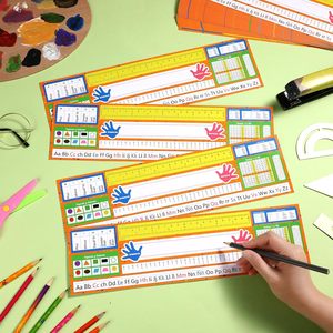 Sinh viên bàn Tên Thẻ truyền thống bản thảo Tên tấm với chữ thảo Bảng chữ cái nhân biểu đồ phân số bền tái sử dụng - Product Image 2