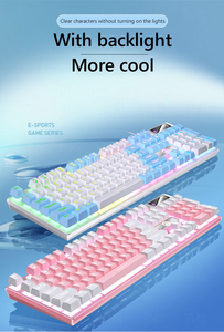 Venta al por mayor, personalizado, respetuoso con el medio ambiente, cómodo, colorido, multicolor, ordenador, PC, juegos, Teclado mecánico y ratón, juego combinado - Product Image 4