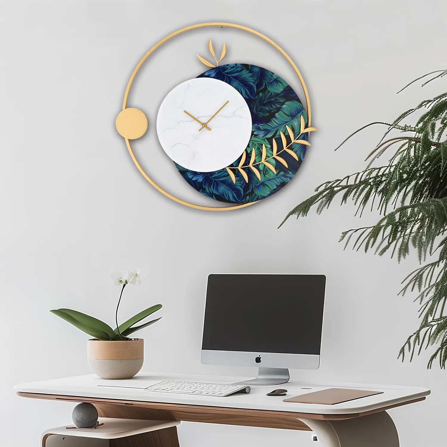 High Quality Luxury Clock Home Decoration Clock Mechanical Metal American Art Wall Clock