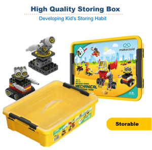 Makerzoid Big Building Blocks Mechanical Engineering Team 40 in 1、エンジニアリング玩具3歳の子供向け教育玩具 - Product Image 3