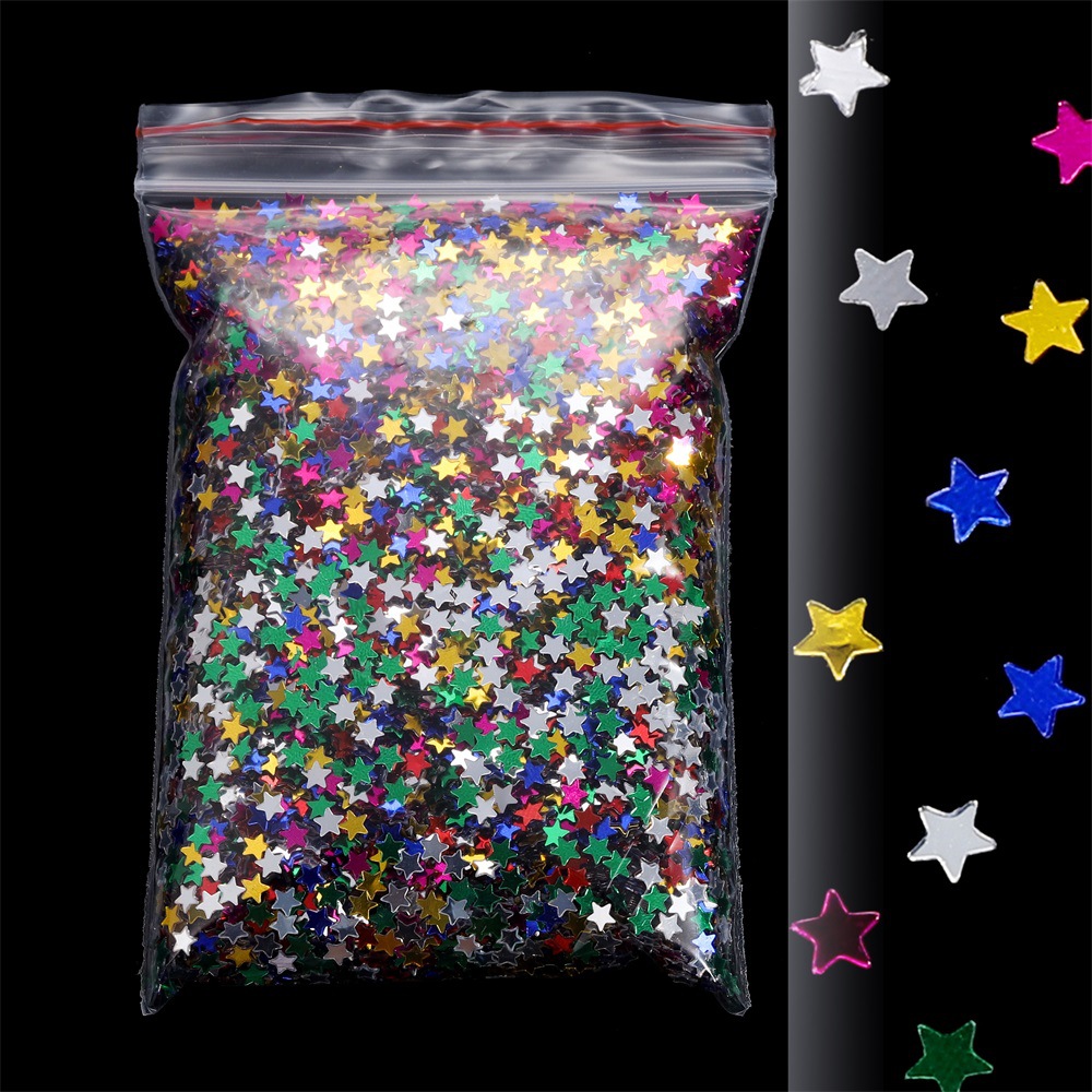 Paillettes étoiles à cinq branches de couleurs mélangées foncées