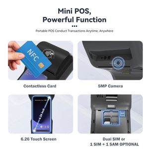 安森Z93手持无线4G Android <span class=keywords><strong>POS</strong></span>，带80毫米打印机和STQC指纹，用于RFID零售和库存系统