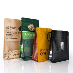 Özel baskılı kahve ambalajı Stand up emzikli kese yeniden kullanılabilir Doy kese uygun depolama için Stand ile - Product Image 3