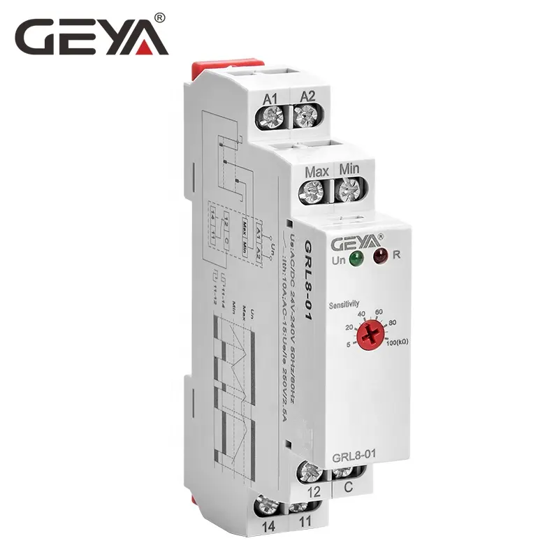GEYA GRL8 DIN ray SPDT sıvı seviye kontrolü anahtarı su seviyesi şamandıra anahtarı elektronik kontrol rölesi