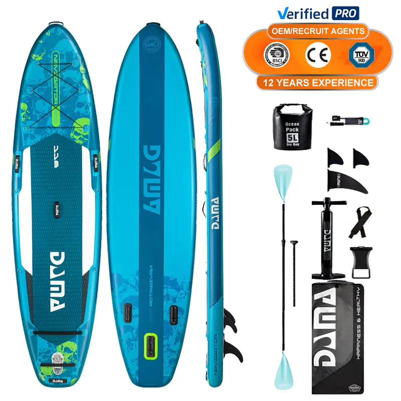 DAMA prancha de surf inflável Sup de 2 camadas ultra leve para aquarela e surf de cano macio