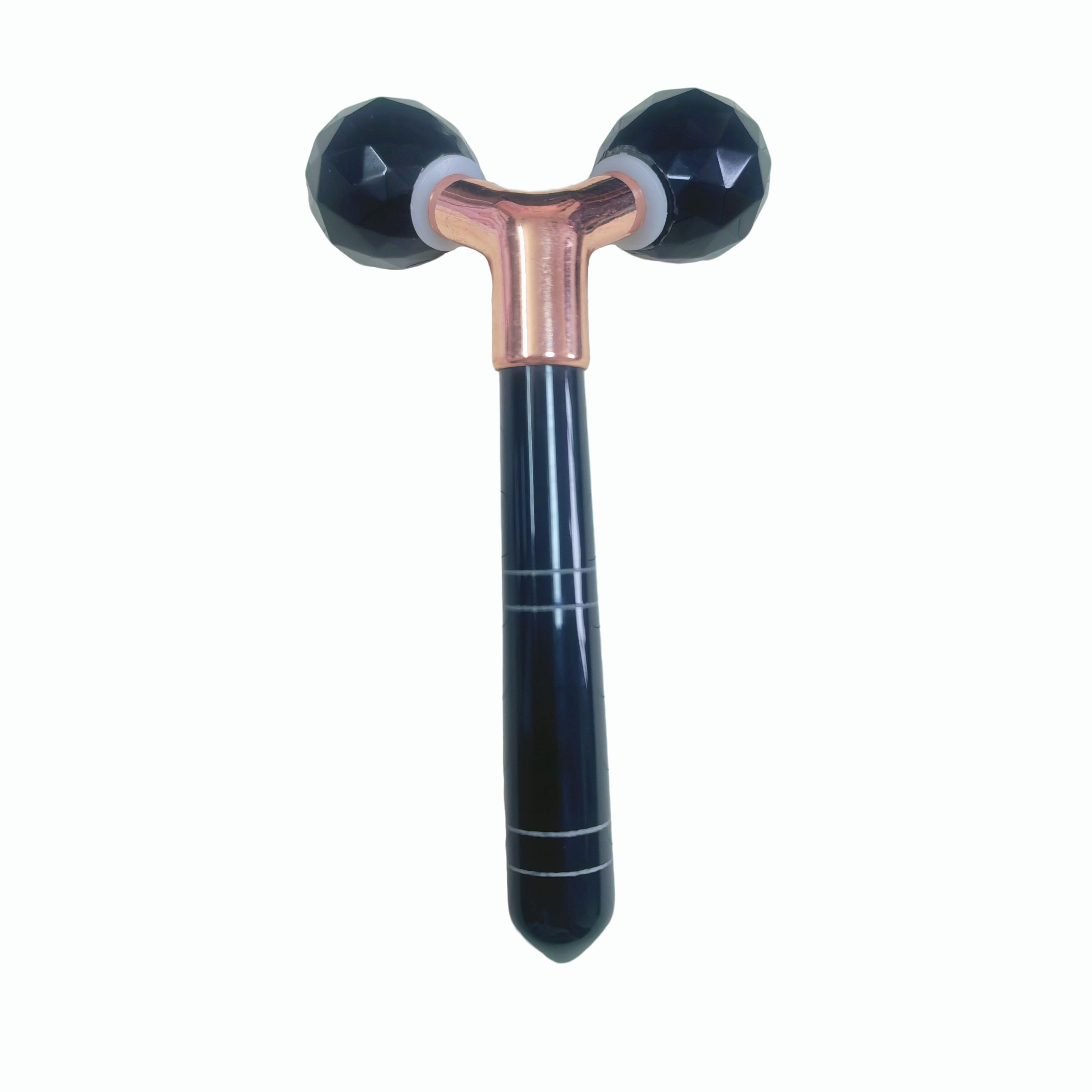 Rouleau de massage pour le visage en obsidienne noire