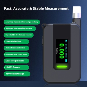Độ chính xác cao chuyên nghiệp tế bào nhiên liệu breathalyzer Độ chính xác 0.05% điện <span class=keywords><strong>h</strong></span>óa rượu Tester cho say rượu lái xe phát hiện - Product Image 3